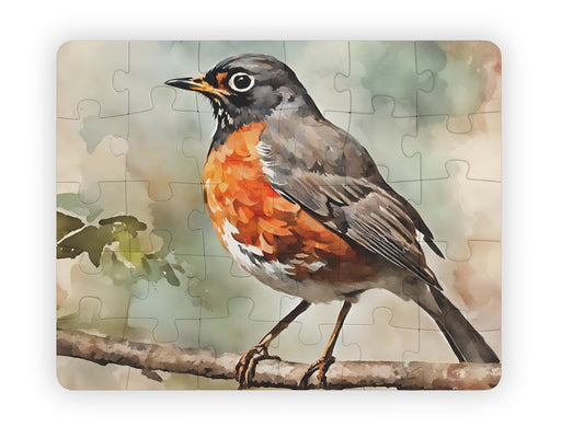 American Robin Kids Puzzle, 30-Piece Children Jigsaw Puzzle, Wholesome Gifts for Toddlers