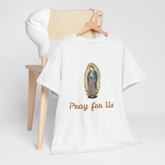 Our Lady of Guadalupe Unisex Tee, Religious Graphic T-Shirt, Virgin Mary Cotton Shirt, Catholic Gift, Mexican Religious Art Top