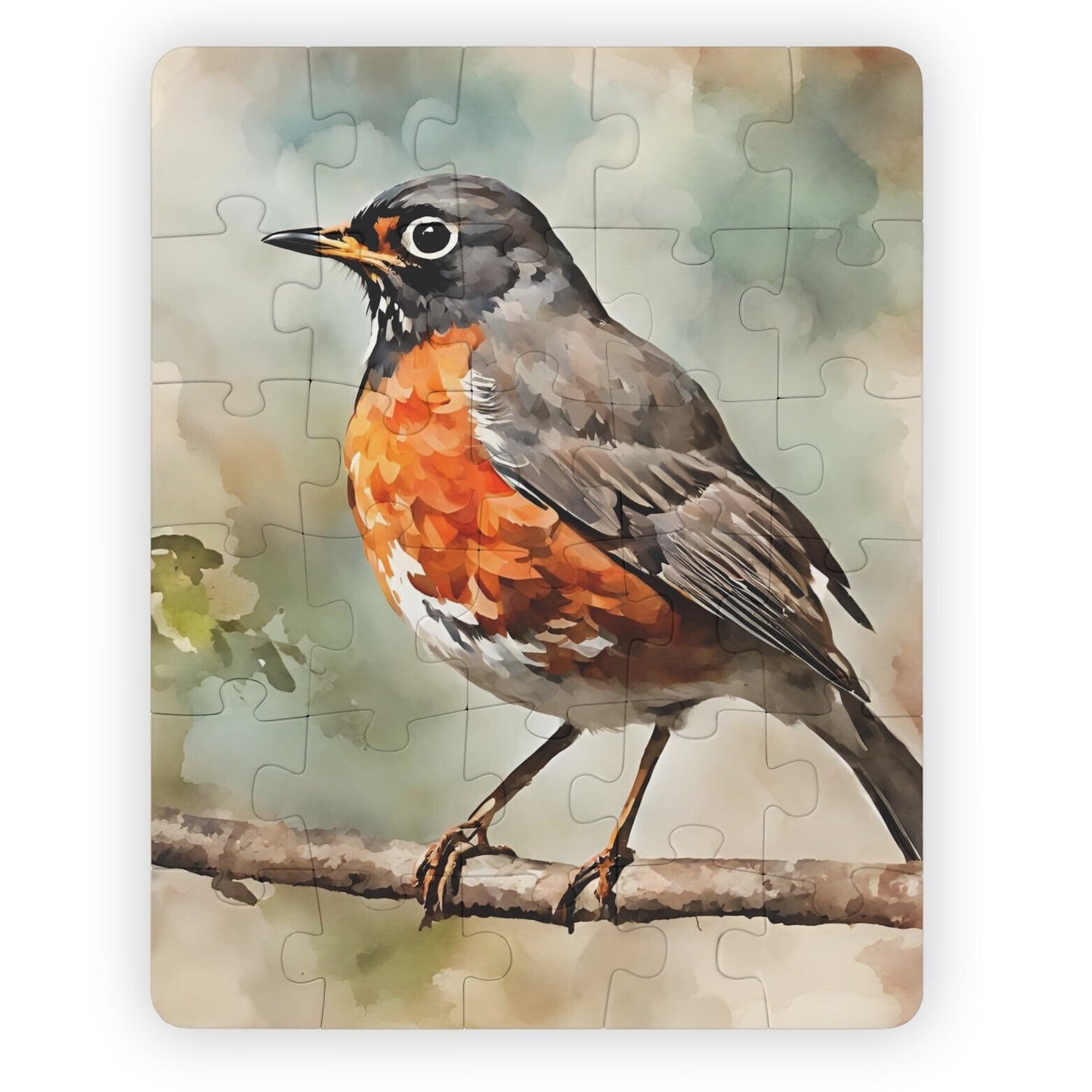 American Robin Kids Puzzle, 30-Piece Children Jigsaw Puzzle, Wholesome Gifts for Toddlers