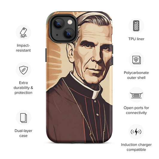 Bishop Fulton Sheen iPhone Case, Matte Tough Case for iPhone 14/15/16 All Models, Catholic Phone Case
