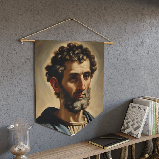 Saint Peter Pennant, Wall Pennant for Living Room, Handcrafted Wall Banner, Kids Room Wall Decor, Wall Hanging, Housewarming Gift