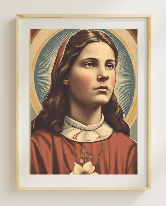 Vintage Saint Maria Goretti, Printable Holy Card, Perfect for Catholic Home Decor, Instant Download, Digital File, Catholic Prints