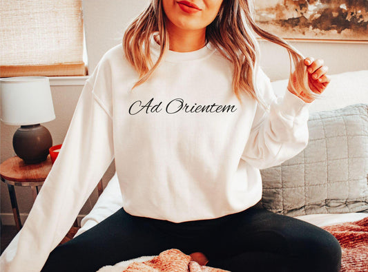 Latin Mass Sweatshirt, Ad Orientem, Traditional Catholic Unisex Sweatshirt, Crewneck Jumper, Religious Shirt, Catholic Gift for Moms