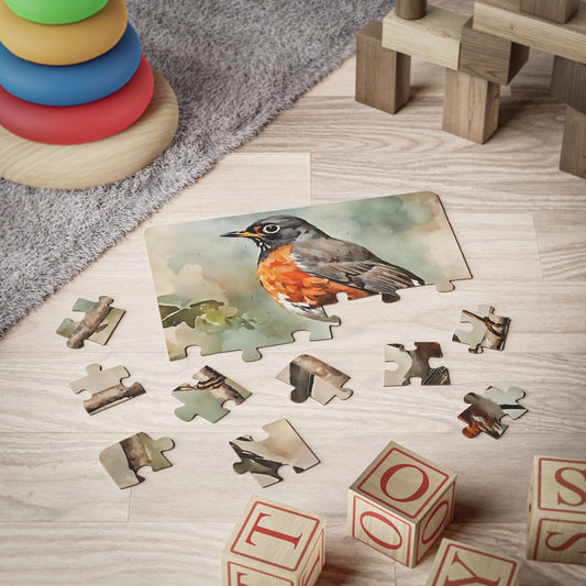 American Robin Kids Puzzle, 30-Piece Children Jigsaw Puzzle, Wholesome Gifts for Toddlers