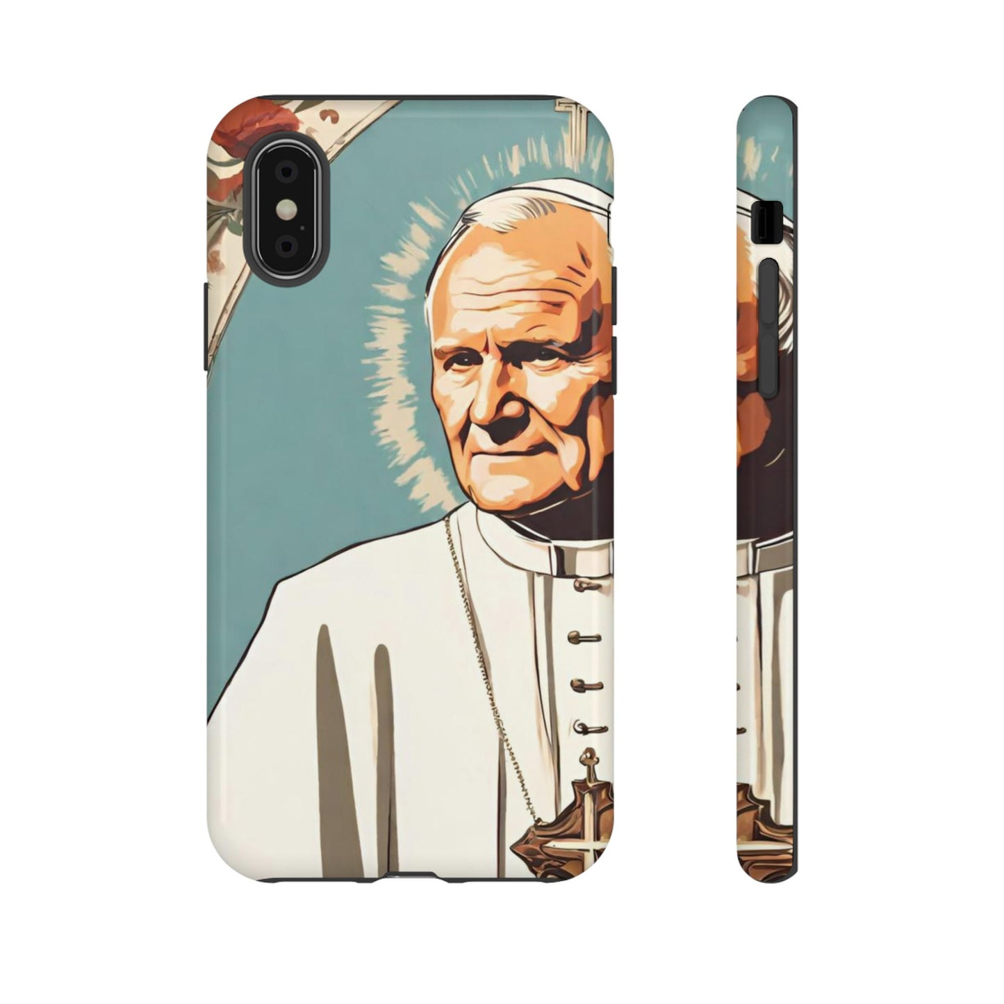 Saint John Paul II Smartphone Case, Apple/Samsung/Google, Catholic Phone Case, TPU Polycarbonate Case, Tough Phone Cases, Gift for Him