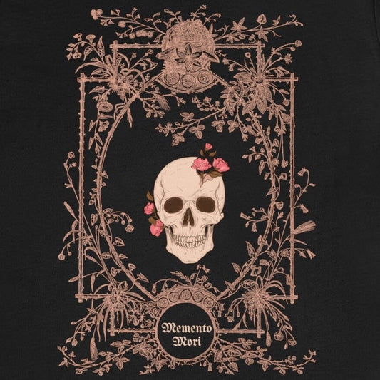 Magnificat Catholic Memento Mori Tee, Graphic Catholic T-Shirt, Skull Shirt