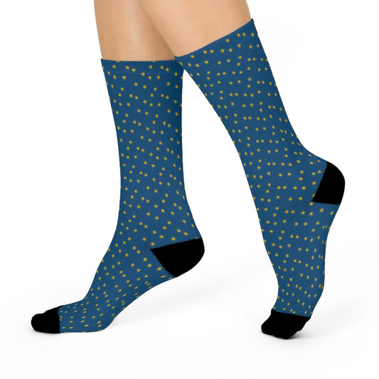 Our Lady of Guadalupe Stars Cushioned Crew Socks, Religious Virgin Mary Catholic Prayer Feet Warmers, Religious Gift, Catholic Christmas
