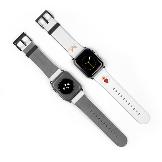 Sacred Heart AppleWatch Band Series 9/8/7/6/5/4/3/2/1/SE/Ultra, Apple WatchBand 38mm, Apple WatchBand 42mm, Catholic Gift