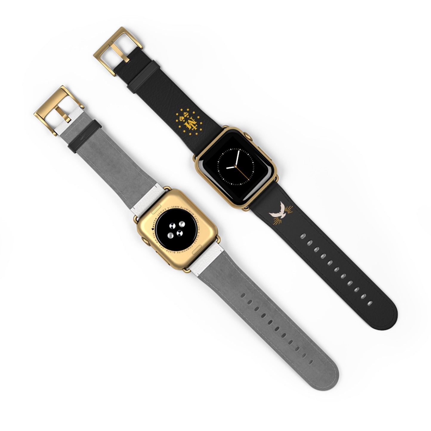 Black Miraculous Medal AppleWatch Band Series 9/8/7/6/5/4/3/2/1/SE/Ultra, Apple WatchBand 38mm, Apple WatchBand 42mm, Catholic Gift