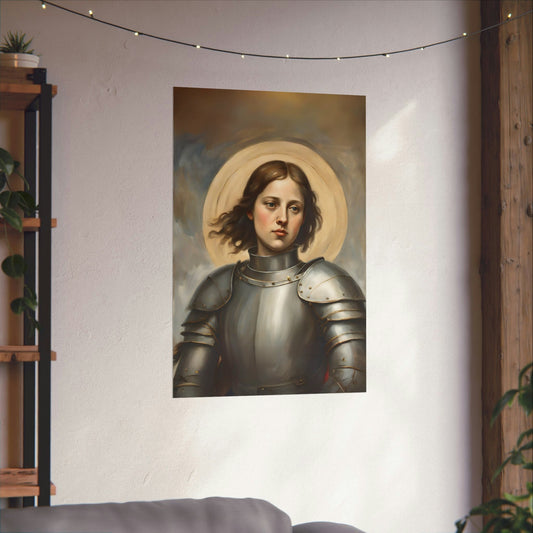 Saint Joan of Arc Poster, St Joan of Arc Art, Traditional Catholic Art, Premium Wall Art, Vintage Catholic Gifts