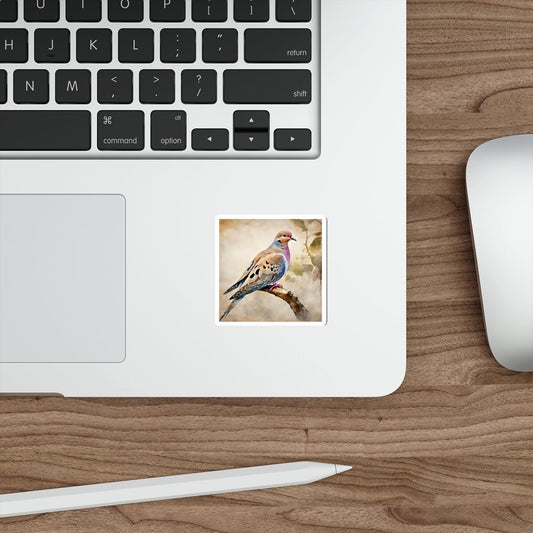 Mourning Dove Water Resistant Sticker, Durable and Weatherproof Sticker, Handmade Bird Sticker, Best Matte Finish Sticker, Bird Stickers