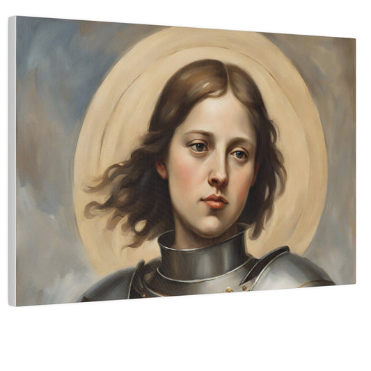 Saint Joan of Arc Matte Canvas, Modern Wall Canvas for the Living Room, Cotton and Polyester Canvas, Minimalist Wall Canvas, Home Decor