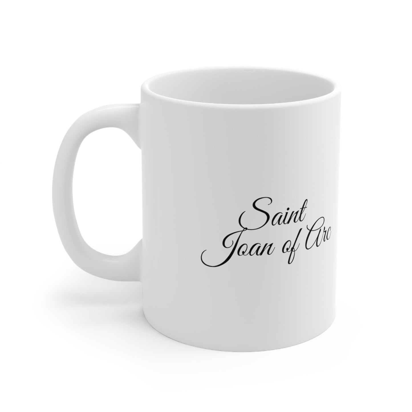 Saint Joan of Arc Coffee Mug, Premium Quality 11oz Coffee Cup, Unique Ceramic Coffee Cup, White Glossy Coffee Mug, Favorite Coffee Mug