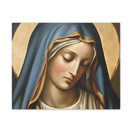 Virgin Mary Gallery Wrap Canvas, Modern Wall Canvas for the Living Room, Cotton Canvas Fabric, Minimalist Wall Canvas, Housewarming Gift