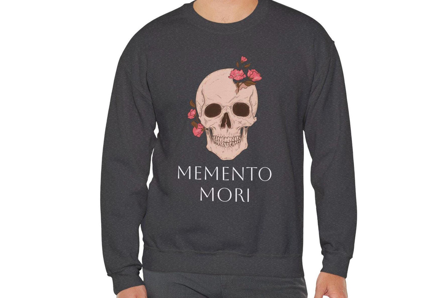 Memento Mori Catholic Sweatshirt, Unisex Sweatshirt, Heavy Blend Crewneck, Catholic Gift, Religious Apparel, Reminder of Death, Christian