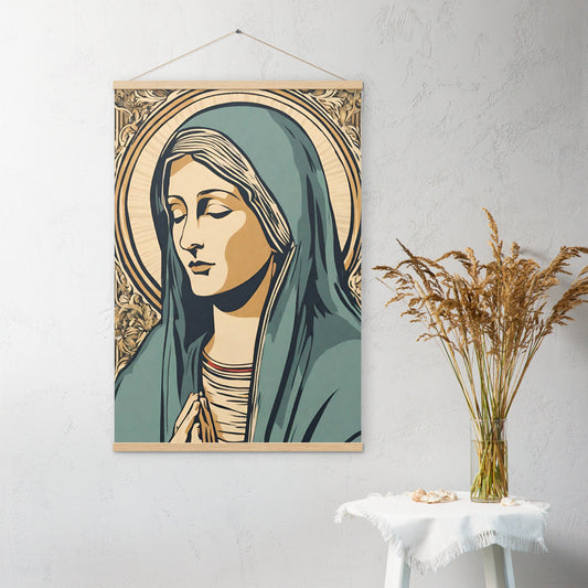 Virgin Mary Wall Art, Catholic Hanging Poster, Traditional Catholic Home Decor, Gifts for Catholic Moms