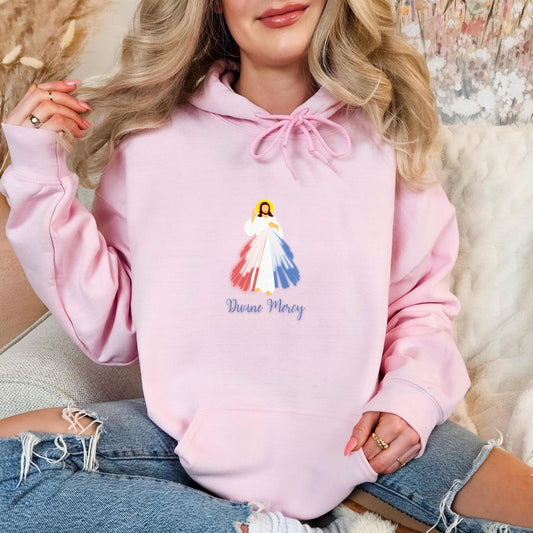 Catholic Divine Mercy Hoodie, Unisex Pullover, Jesus I Trust in You Jumper, Catholic Gifts, Hooded Sweatshirt