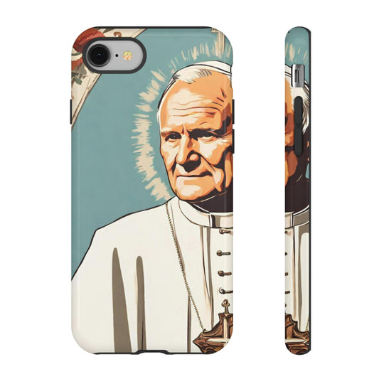 Saint John Paul II Smartphone Case, Apple/Samsung/Google, Catholic Phone Case, TPU Polycarbonate Case, Tough Phone Cases, Gift for Him