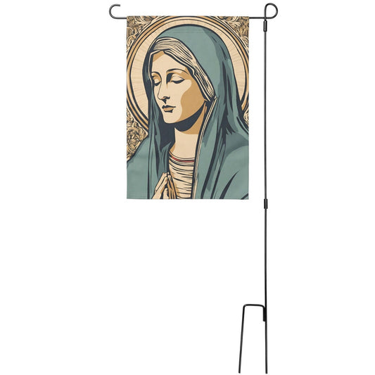 Virgin Mary Garden Flag, Blessed Mother Yard Decor, Mother of God Art, Catholic Prints, Marian Artwork, Home Decor, Catholic Outdoor Decor