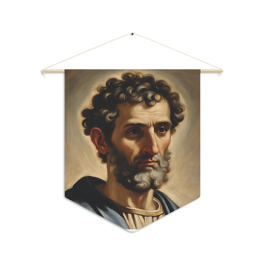Saint Peter Pennant, Wall Pennant for Living Room, Handcrafted Wall Banner, Kids Room Wall Decor, Wall Hanging, Housewarming Gift