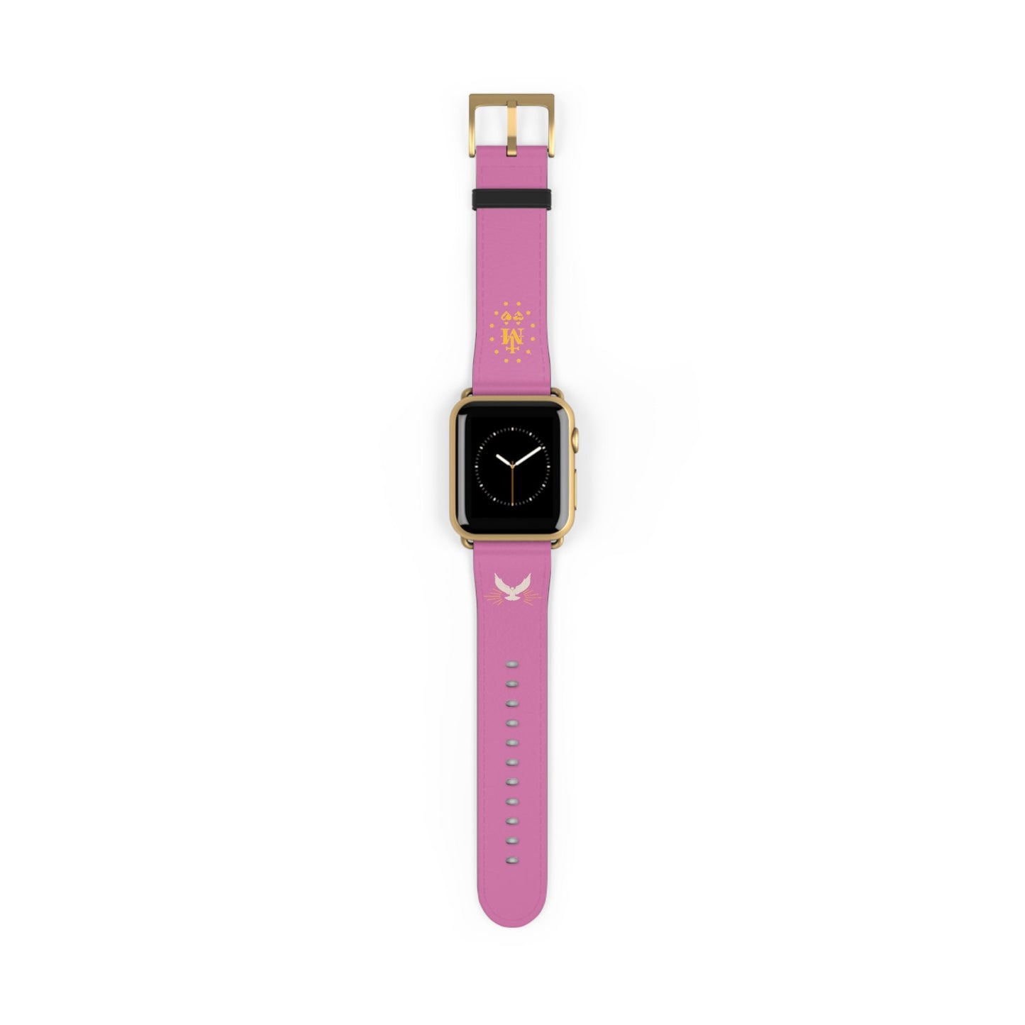 Pink Miraculous Medal AppleWatch Band Series 9/8/7/6/5/4/3/2/1/SE/Ultra, Apple WatchBand 38mm, Apple WatchBand 42mm, Catholic Gift