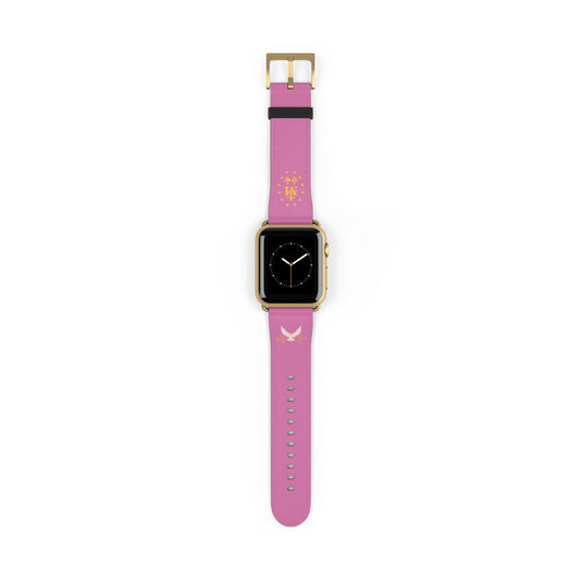Pink Miraculous Medal AppleWatch Band Series 9/8/7/6/5/4/3/2/1/SE/Ultra, Apple WatchBand 38mm, Apple WatchBand 42mm, Catholic Gift