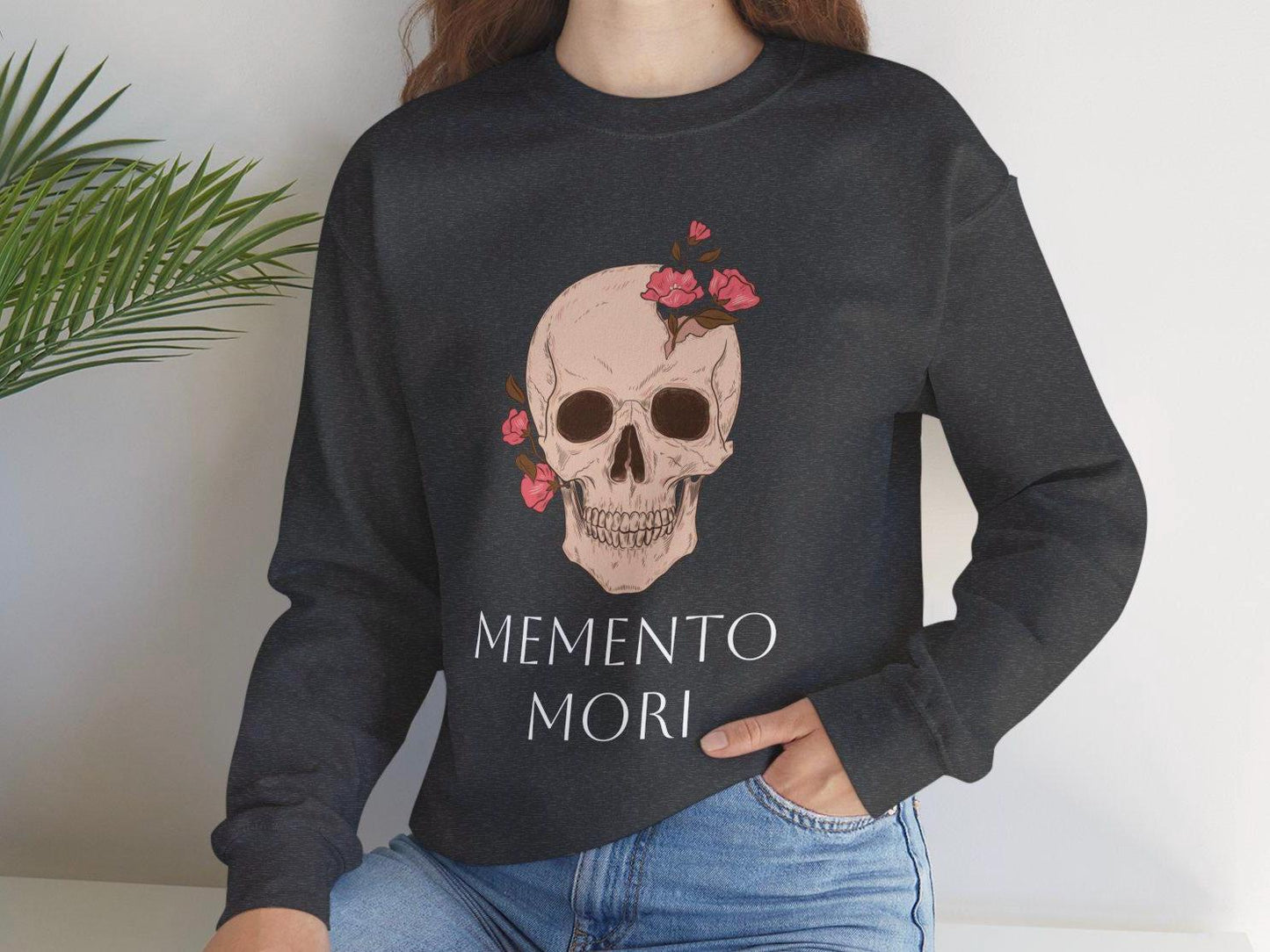 Memento Mori Catholic Sweatshirt, Unisex Sweatshirt, Heavy Blend Crewneck, Catholic Gift, Religious Apparel, Reminder of Death, Christian