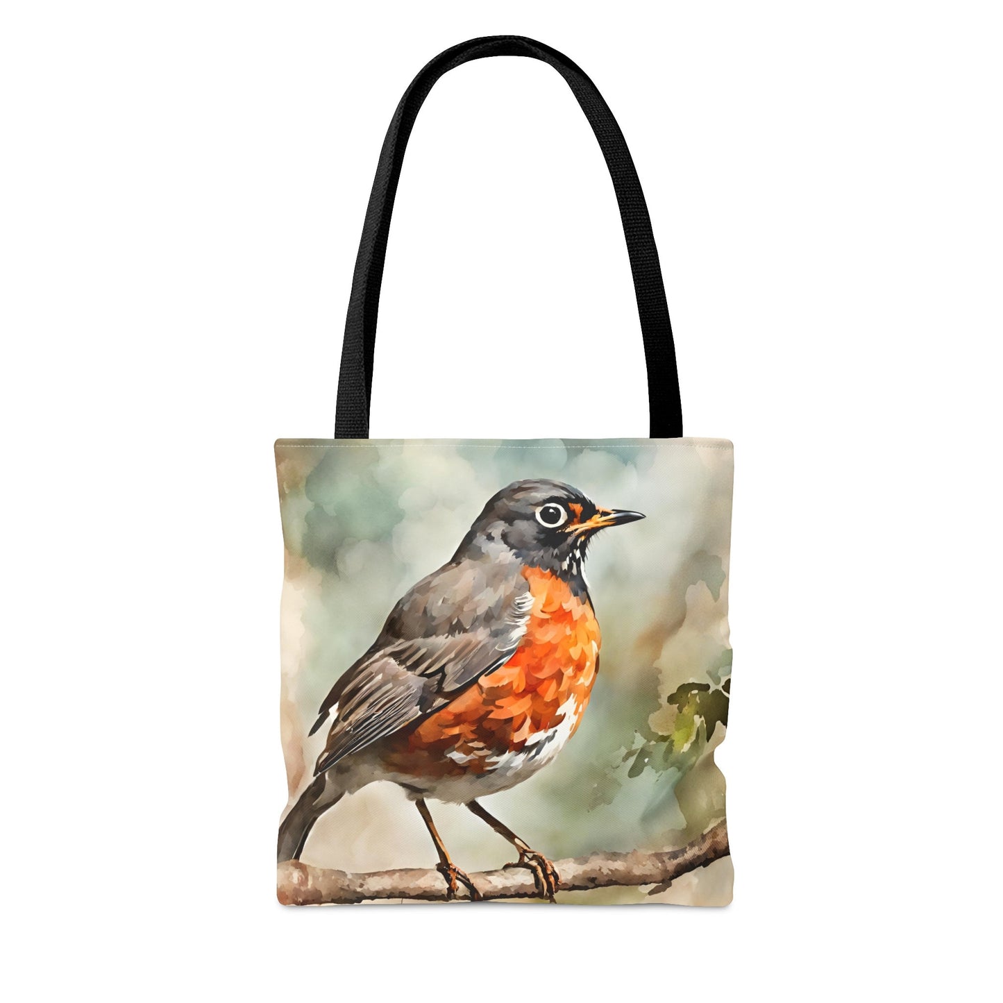American Robin Tote Bag, Bird Totes, Watercolor Style Daily Bag, Canvas Tote Bag, Totes for Moms, Bird Lover Gifts, Gifts for Kids