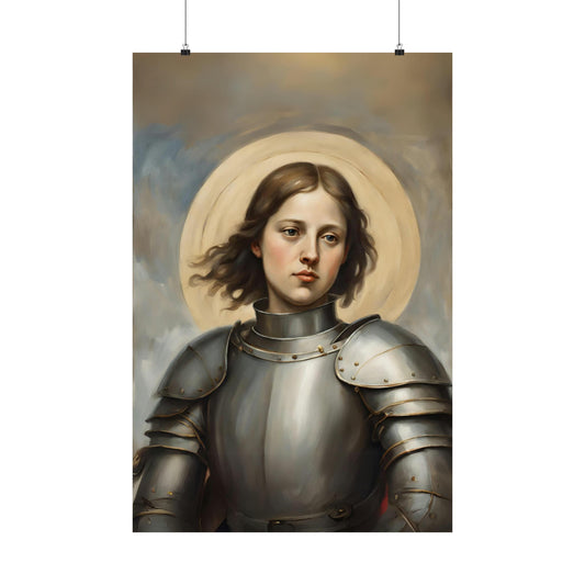 Saint Joan of Arc Poster, St Joan of Arc Art, Traditional Catholic Art, Premium Wall Art, Vintage Catholic Gifts