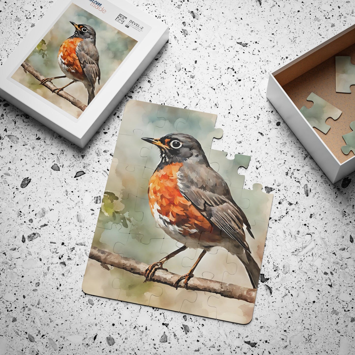 American Robin Kids Puzzle, 30-Piece Children Jigsaw Puzzle, Wholesome Gifts for Toddlers