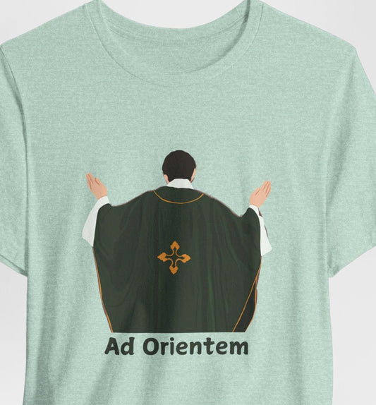Ad Orientem Latin Mass Catholic T Shirt, Unisex Tee, Religious Graphic Shirt, Catholic Gift, Traditional Latin Mass Apparel