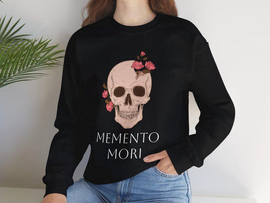 Memento Mori Catholic Sweatshirt, Unisex Sweatshirt, Heavy Blend Crewneck, Catholic Gift, Religious Apparel, Reminder of Death, Christian