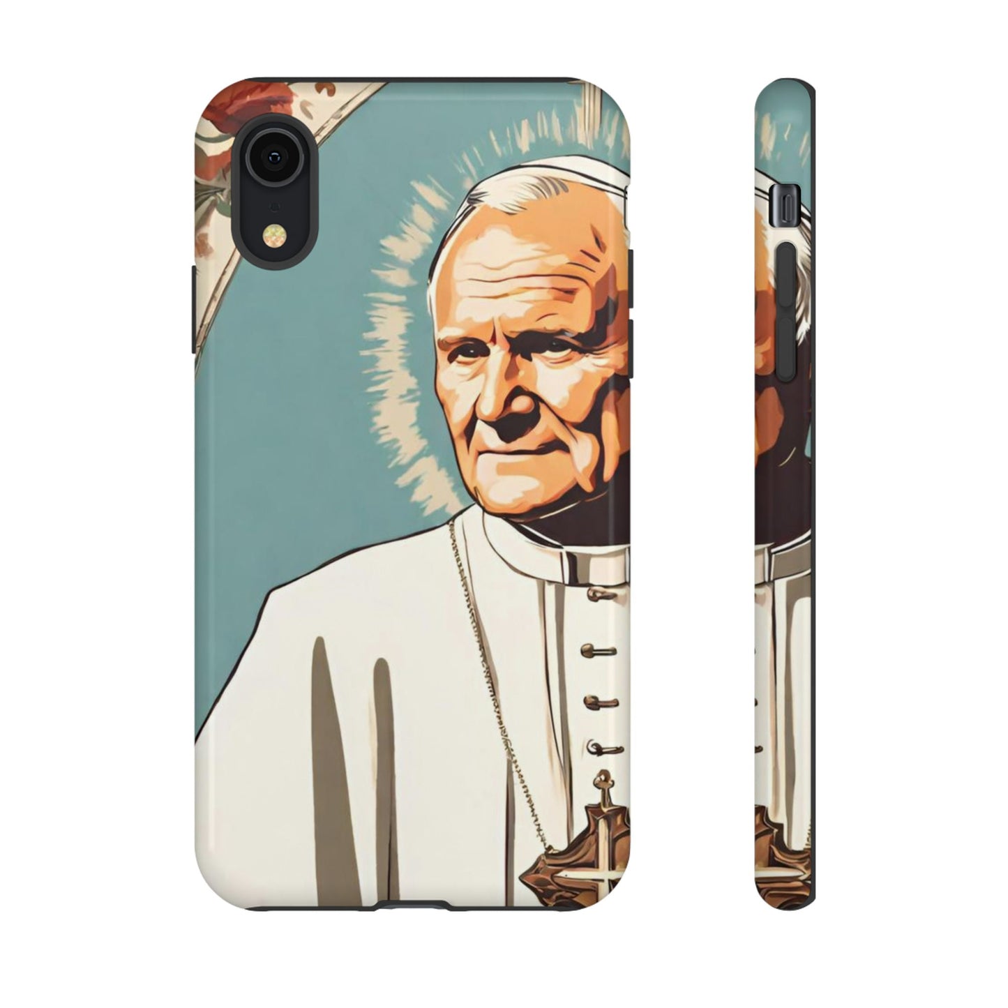 Saint John Paul II Smartphone Case, Apple/Samsung/Google, Catholic Phone Case, TPU Polycarbonate Case, Tough Phone Cases, Gift for Him