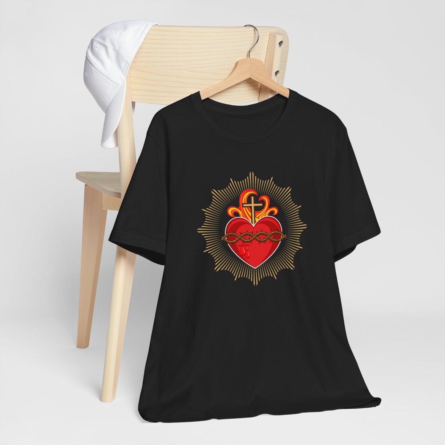 Catholic Sacred Heart of Jesus Tee, Sacred Heart T-Shirt, Sacred Heart Top, Comfy T Shirt, Catholic Gifts
