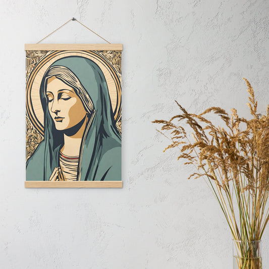Virgin Mary Wall Art, Catholic Hanging Poster, Traditional Catholic Home Decor, Gifts for Catholic Moms