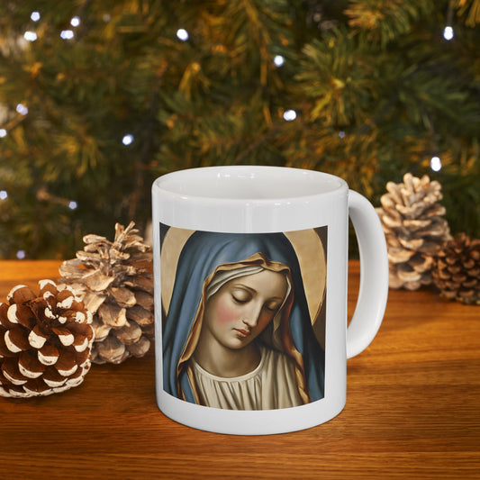 Hail Mary Coffee Mug, Virgin Mary Gift, Marian Catholic Women’s Gift, Catholic Mug, Mother’s Day Gift , Gift for Her