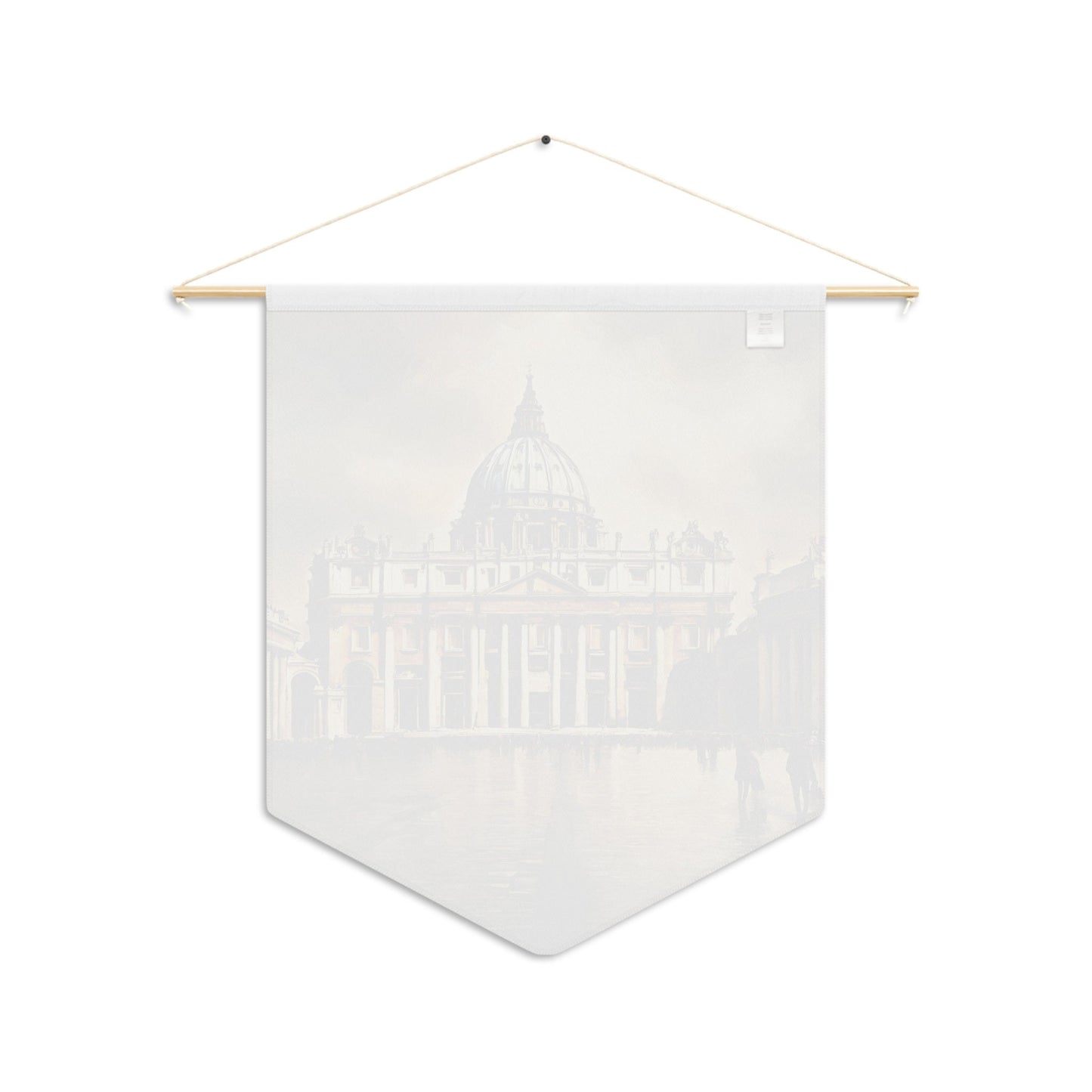 Saint Peter's Basilica Pennant, Wall Pennant for Living Room, Handcrafted Wall Banner, Kids Room Wall Decor, Wall Hanging, Housewarming Gift