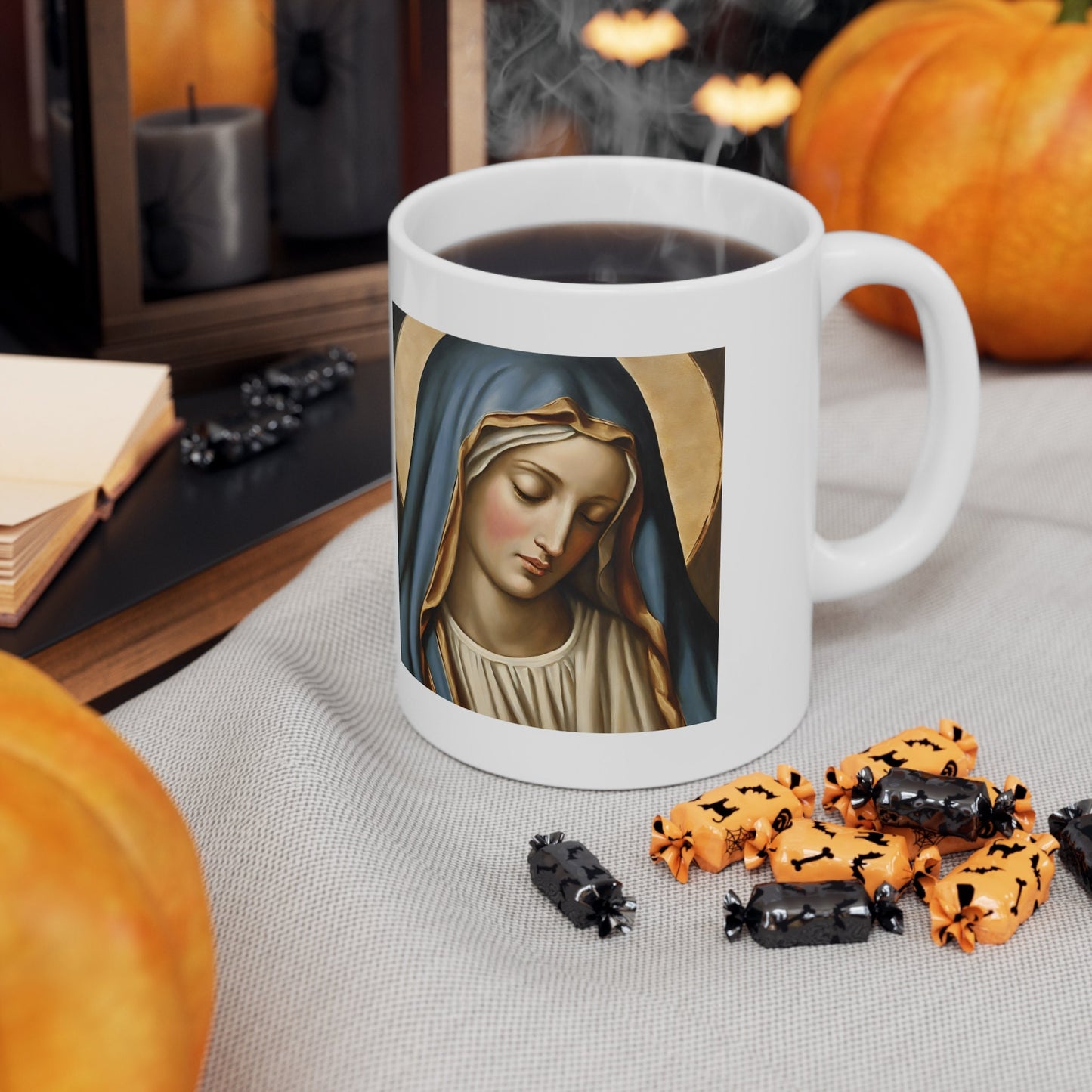 Hail Mary Coffee Mug, Virgin Mary Gift, Marian Catholic Women’s Gift, Catholic Mug, Mother’s Day Gift , Gift for Her