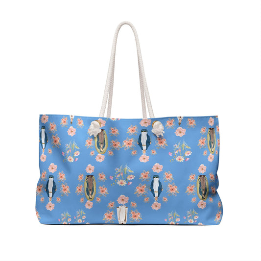 Blessed Virgin Mary Weekender Bag, Marian Travel Tote, Catholic Overnight Bag, Blessed Mother Duffle Bag, Catholic Weekend Bag