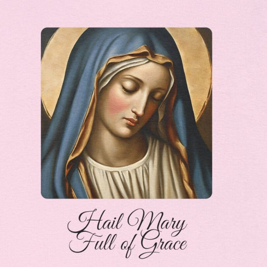 Blessed Virgin Mary Cotton Tee, Comfort Color Lightweight T-Shirt, Regular Round Neck T-Shirt, T-Shirt for Unisex, Short Sleeve TShirt