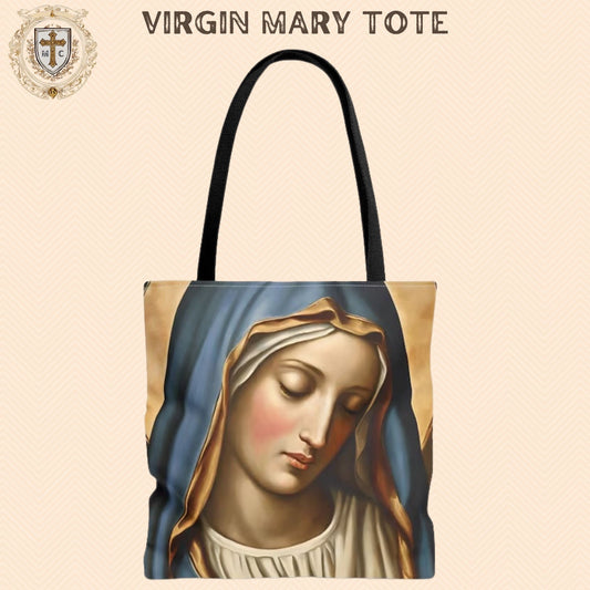 Blessed Virgin Mary Tote Bag, Tote Bags for Women, Mother Mary Tote Bag, Minimalist Shoulder Bag, Vintage Style Daily Bags, Canvas Tote Bag