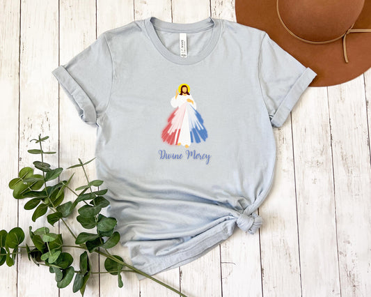 Divine Mercy T Shirt, Unisex Jersey Short Sleeve Tee, Jesus I Trust in You Tee, Catholic Shirt, Religious Clothing, Christian Apparel