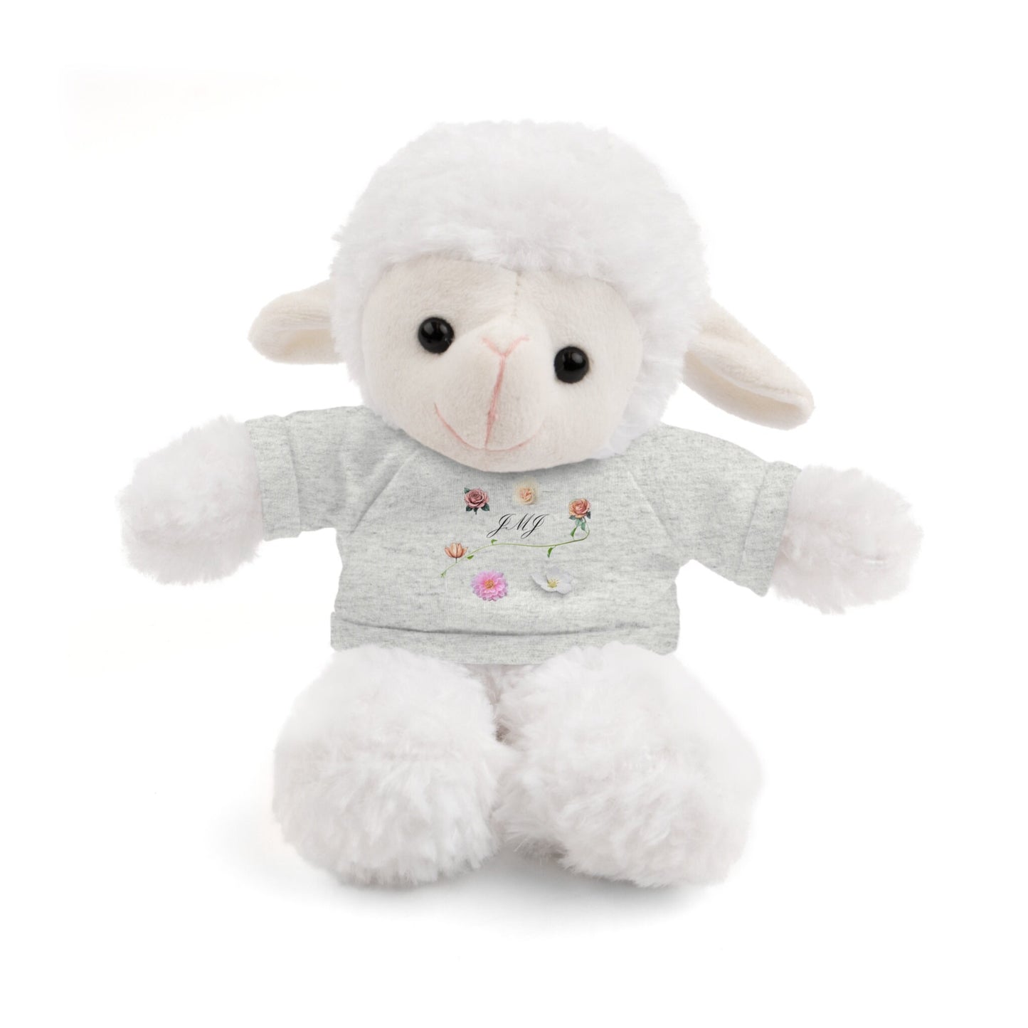Stuffed Animals with JMJ Tee, Adorable Stuffies for Kids, Cute Plushies, Catholic Gifts for Children, Lovies for Kids 3+, Presents for Child