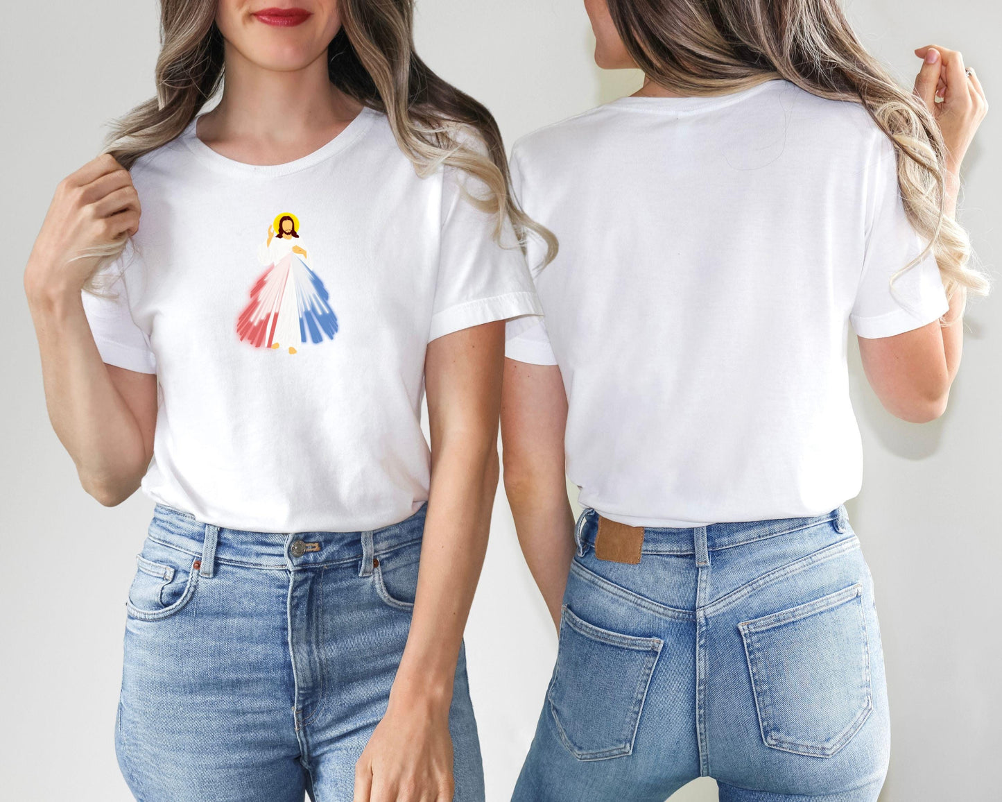 Divine Mercy T Shirt, Unisex Jersey Short Sleeve Tee, Jesus I Trust in You Tee, Catholic Shirt, Religious Clothing, Christian Apparel