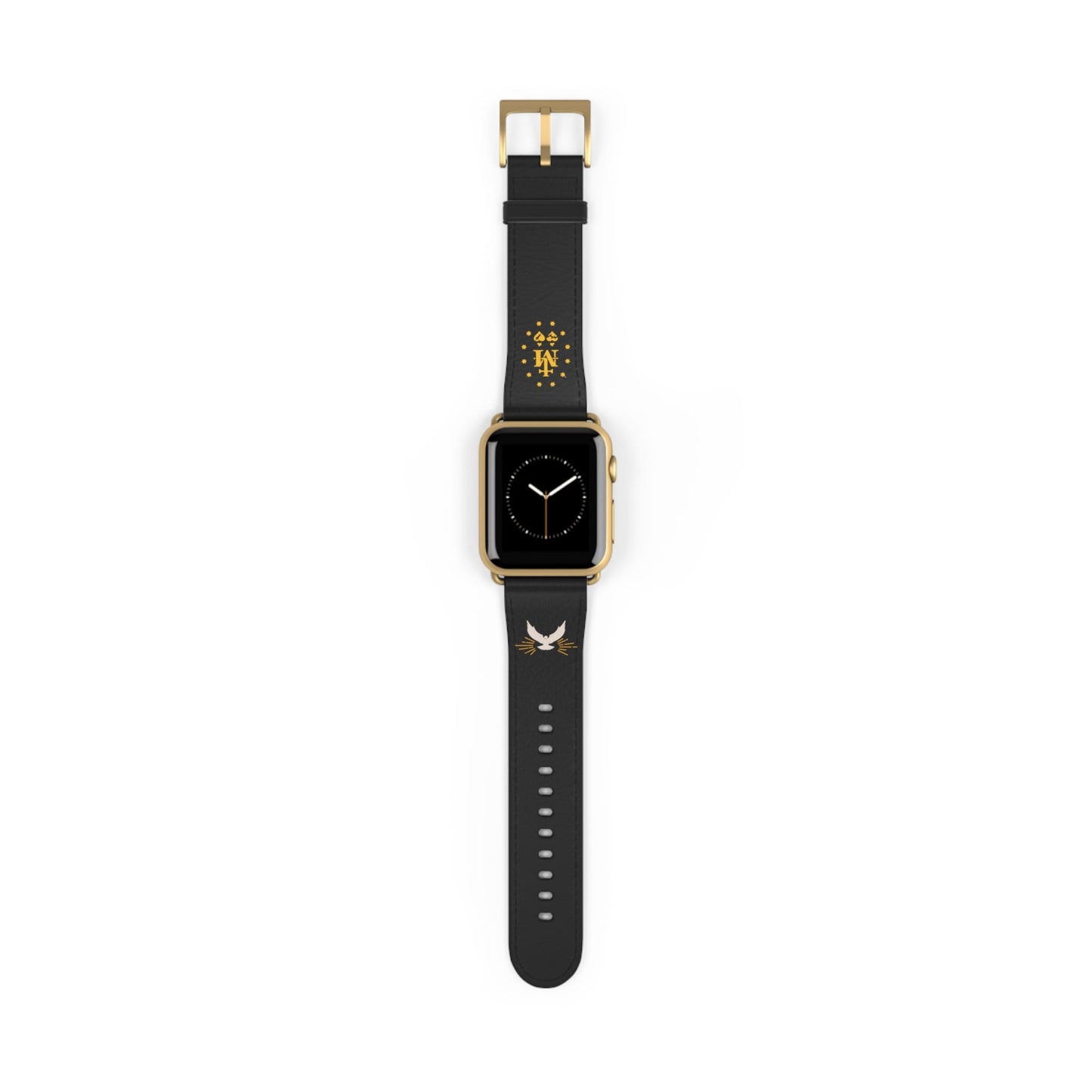 Black Miraculous Medal AppleWatch Band Series 9/8/7/6/5/4/3/2/1/SE/Ultra, Apple WatchBand 38mm, Apple WatchBand 42mm, Catholic Gift