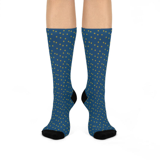 Our Lady of Guadalupe Stars Cushioned Crew Socks, Religious Virgin Mary Catholic Prayer Feet Warmers, Religious Gift, Catholic Christmas