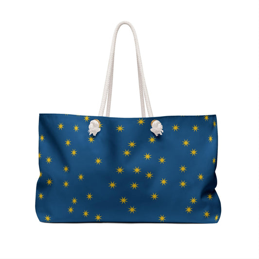 Our Lady of Guadalupe Stars Weekender Bag, Blessed Virgin Mary Travel Bag, Virgin Mary Overnight Tote, Catholic Carry-On Duffel