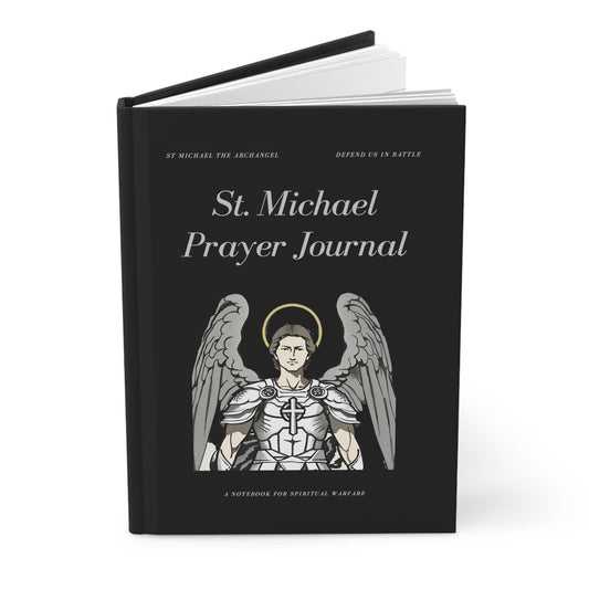 St Michael Blank Prayer Journal, Catholic Spiritual Reflections Notebook, Ruled Pages, Religious Diary, Catholic Gifts for Men