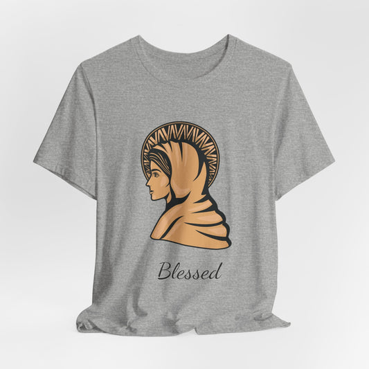 Blessed Virgin Mary Tee, Our Lady T-Shirt, Mother of God Rosary Top, Comfy T Shirt, Catholic Gifts