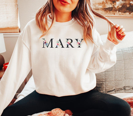 Marian Catholic Sweatshirt, Virgin Mary Top, Religious Unisex sweatshirt, Church Crewneck Jumper, Catholic Gifts, Christian Apparel